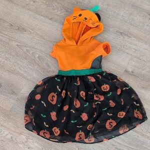 Squishmallows Orange and Black Pumpkin Dress